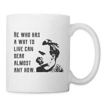 He who has a why to live - Mug - white - Right
