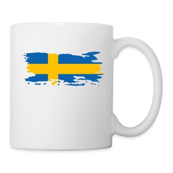 Schweden Flagge Skandinavien - Tasse - Weiß - Rechts