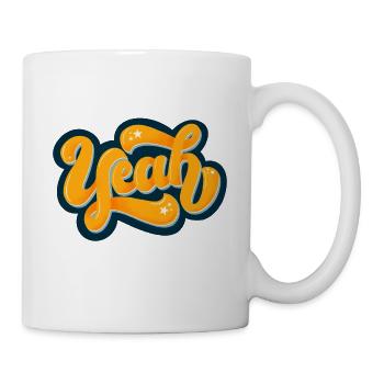 Yeah - Tasse - Weiß - Rechts