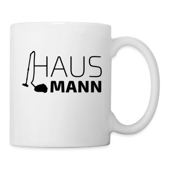 Hausmann Vater Vollzeitjob Reinigungskraft Danke - Tasse - Weiß - Rechts