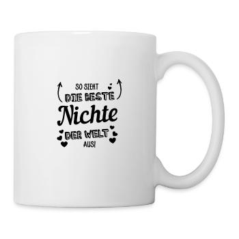 So sieht die beste Nichte der Welt aus! - Tasse - Weiß - Rechts