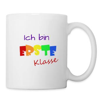 Ich bin erste Klasse Einschulung - Tasse - Weiß - Rechts