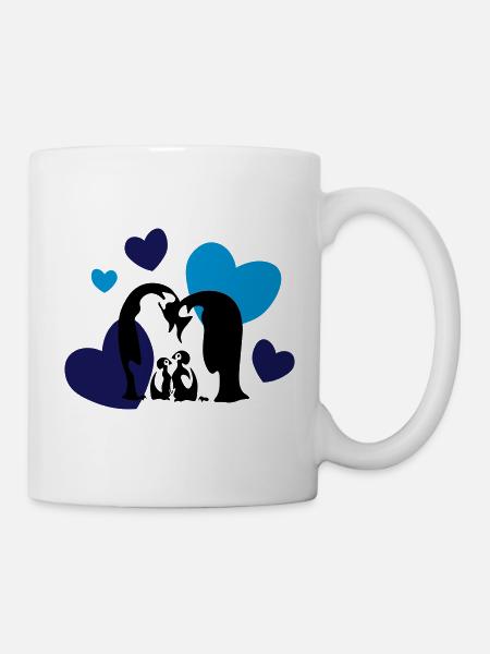 Famille Pingouin - Pingouins - Famille Pingouin - Mug blanc - blanc