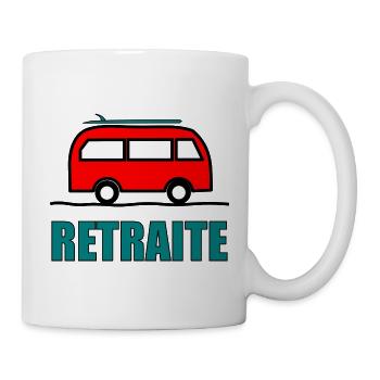 GOOD RETIREMENT. HAPPY RETIREMENT. LIVE THE RETIREMENT - Mug - white - Right