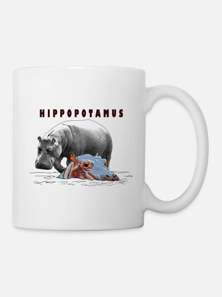 Hippopotamus, hippopotamie - Mug blanc - blanc