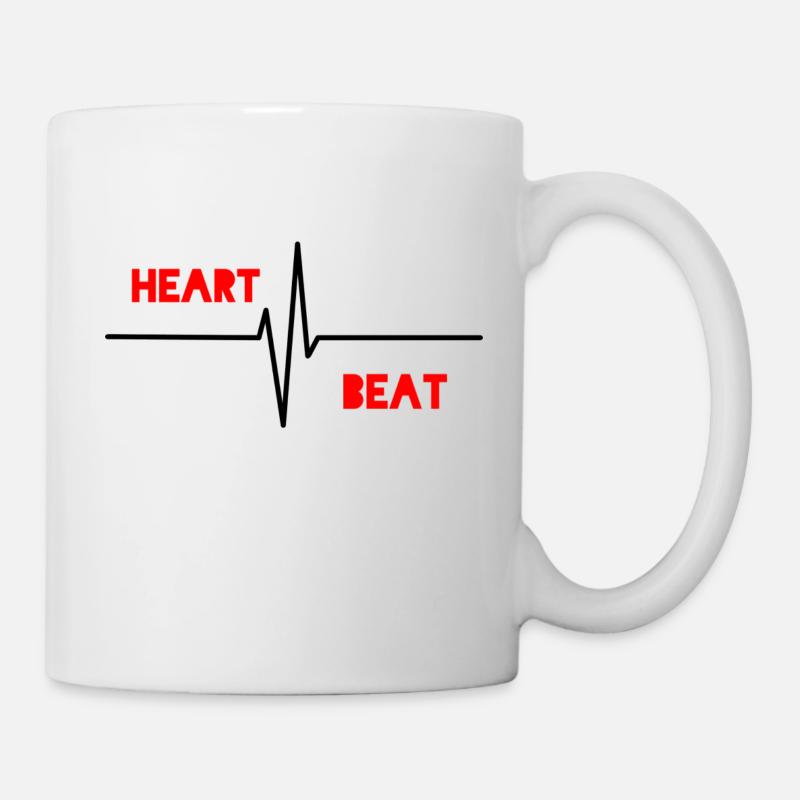 Heart Beat - Tasse - Weiß