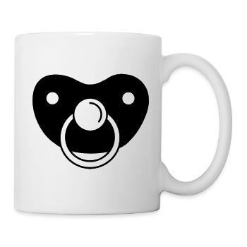 Schnuller Geschenk Kleinkind Baby Schwangerschaft - Tasse - Weiß - Rechts
