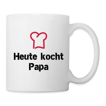 Heute kocht Papa - Tasse - Weiß - Rechts