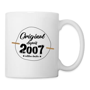 Ursprüngliches Geschenk für den 2007 geborenen Mann! - Tasse - Weiß - Rechts