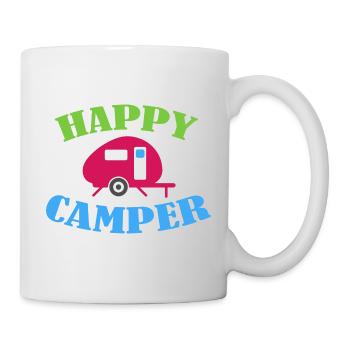 Camping Happy Camper - Mug blanc - blanc - Droite