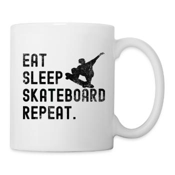 Funny Skateboard Skateboarding Funny Skater Gift - Tasse - Weiß - Rechts
