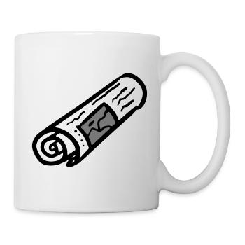 Zeitungsausträger Zeitung newspaper - Tasse - Weiß - Rechts