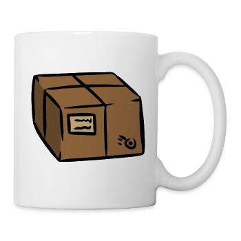 Paket Zusteller Paketbote Geschenkidee - Tasse - Weiß - Rechts