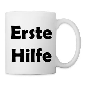 Erste Hilfe - Tasse - Weiß - Rechts