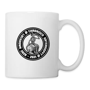 Chronisch Unterhopft Lockdown Bier Spruch - Tasse - Weiß - Rechts