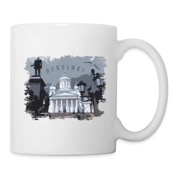 T-shirts cathédrale d’Helsinki, sweats à capuche, produits - Mug blanc - blanc - Droite
