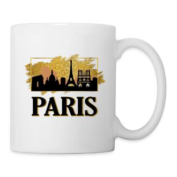 Paris France France Skyline Tour Eiffel Or - Mug blanc - blanc - Droite
