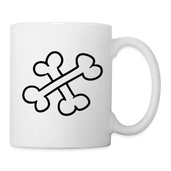 Hundeknochen Knochen Hunde Hundehalter Geschenk - Tasse - Weiß - Rechts
