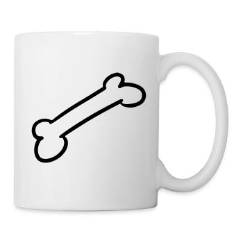 Knochen Hundeknochen Geschenkidee Hundeliebe - Tasse - Weiß - Rechts