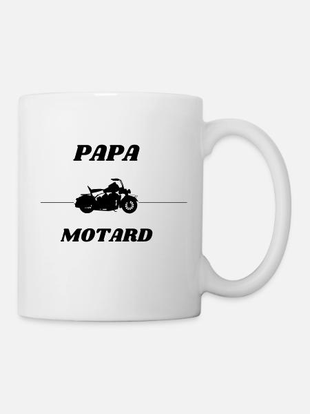 PAPA MOTARD cadeaux papa - Mug blanc - blanc