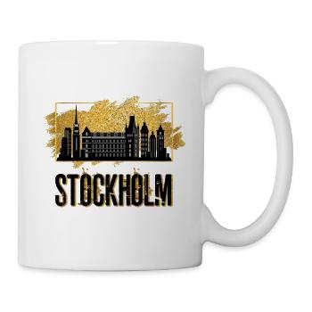 Stockholm Schweden Sweden Skyline Stadt Gold - Tasse - Weiß - Rechts
