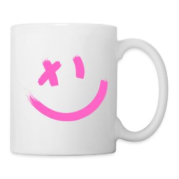 LÄCHELN SMILE UND ZWINKERN Geschenk-Idee Humor - Tasse - Weiß - Rechts