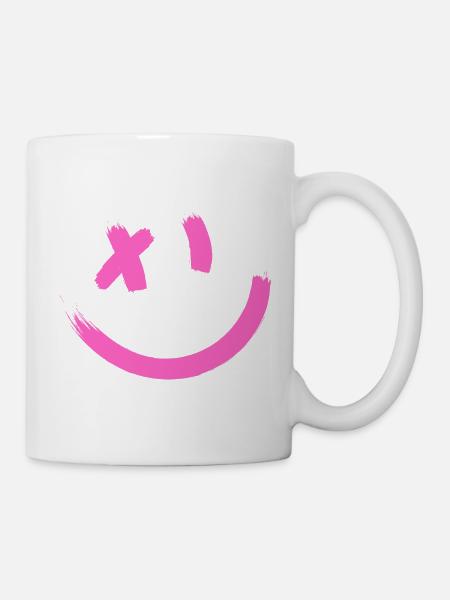 SOURIRE SMILE ET CLIN D'OEIL idée cadeau humour - Mug blanc - blanc