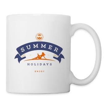 Summer Holidays Enjoy Beach Girl Beach Party - Mug blanc - blanc - Droite