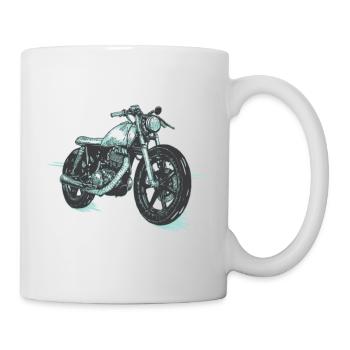 Motorcyclist classic motorcycle racing - Mug - white - Right