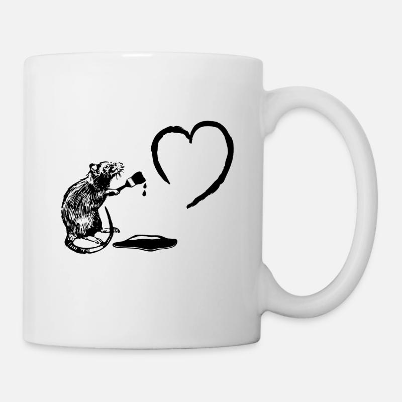 Pinceau Artiste Rat - Mug blanc - blanc