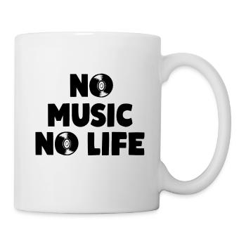NO MUSIC NO LIFE Musikliebhaber Motto - Tasse - Weiß - Rechts