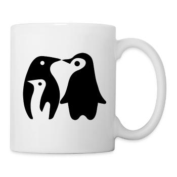 Pinguine - Tasse - Weiß - Rechts