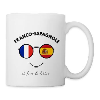 Franco-espagnole et fière de l'être - Mug blanc - blanc - Droite
