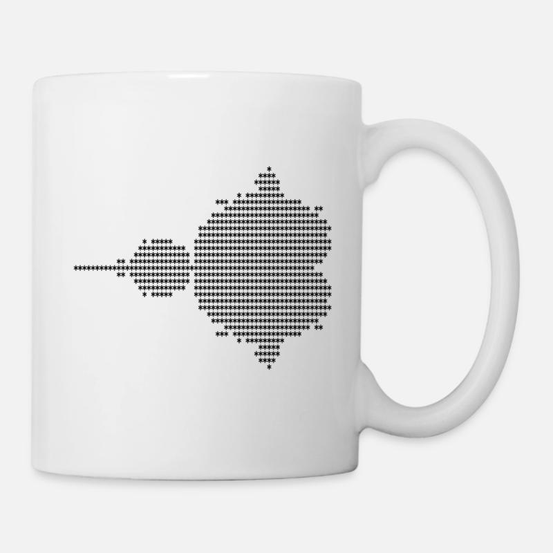Mandelbrot Ascii - black - Mug - white