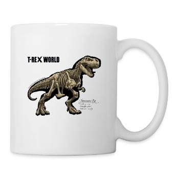 T-Rex World Dinosaurier Tyrannosaurus Skelett - Tasse - Weiß - Rechts