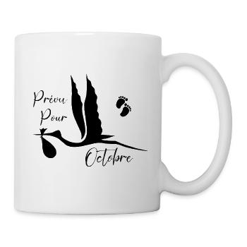 Prévu pour octobre - Annonce bébé - Mug blanc - blanc - Droite