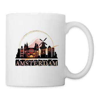 Amsterdam Pays-Bas Holland Ville Skyline Patrie - Mug blanc - blanc - Droite