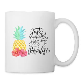 Summer paradise and pineapple - Mug - white - Right