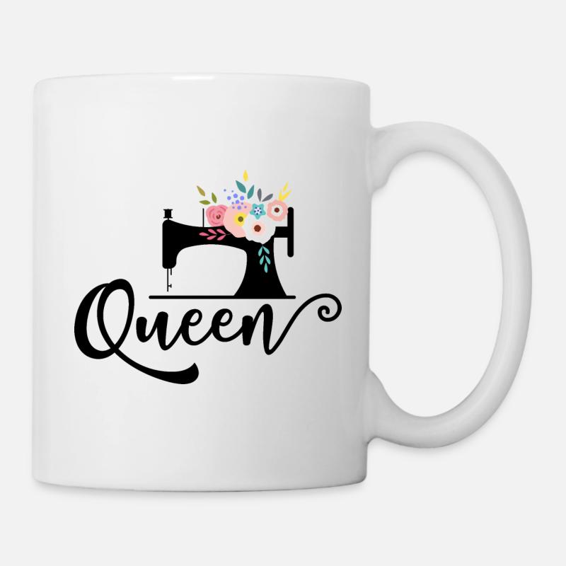 Sewing Queen / Sewing Machine / Sewing - Mug - white