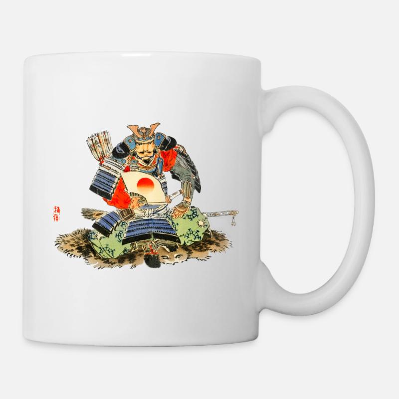 Samouraï par Kōno Bairei - Mug blanc - blanc