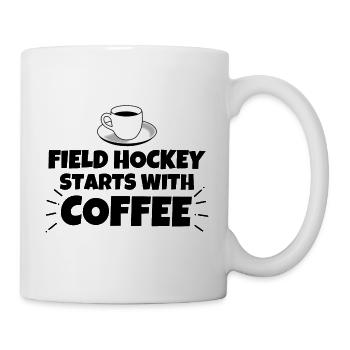 hockey de terrain drôle de café - Mug blanc - blanc - Droite