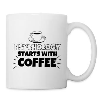 Psychologie Kaffee lustiger Spruch - Tasse - Weiß - Rechts
