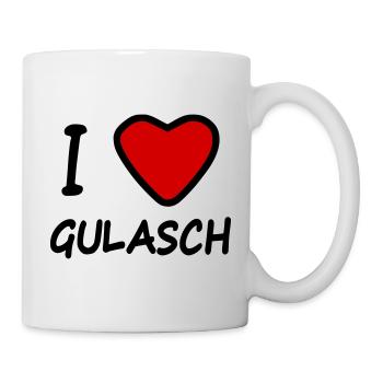 I Herz Love Gulasch - Tasse - Weiß - Rechts