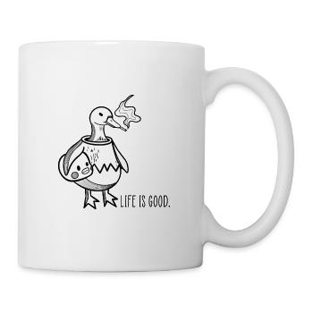 Good Life Ente Hipster Mood - Tasse - Weiß - Rechts