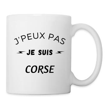 Je peux pas je suis Corse - Mug blanc - blanc - Droite