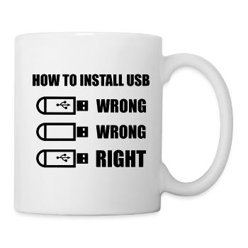 How To Install Usb - Tasse - Weiß - Rechts