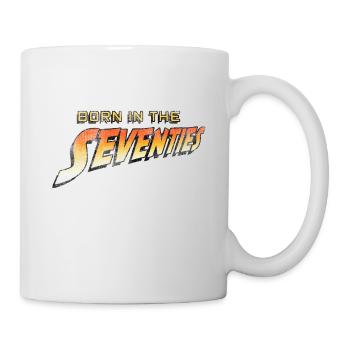 Né dans les années soixante-dix Nerd Retro 70s Cult Fun - Mug blanc - blanc - Droite