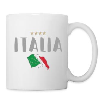 Italy Soccer Football Fan Shirt Flag - Mug - white - Right