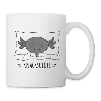 Axolotl Knacksolotl knacken pennen schlafen - Tasse - Weiß - Rechts