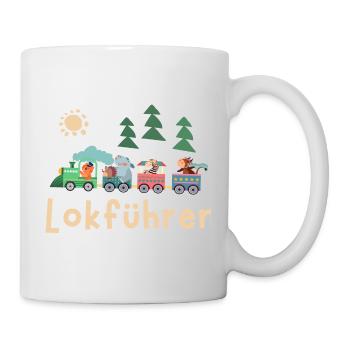 Lokführer Eisenbahn - Tasse - Weiß - Rechts